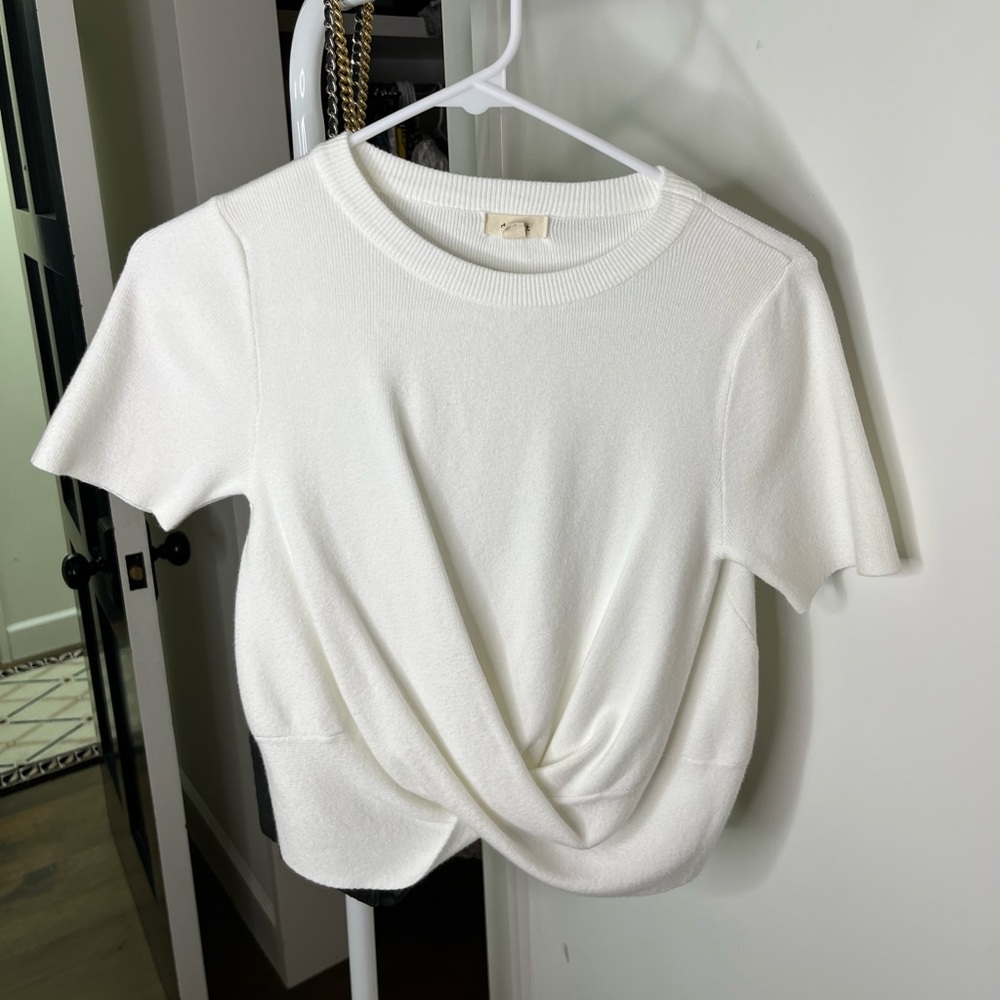white crop top